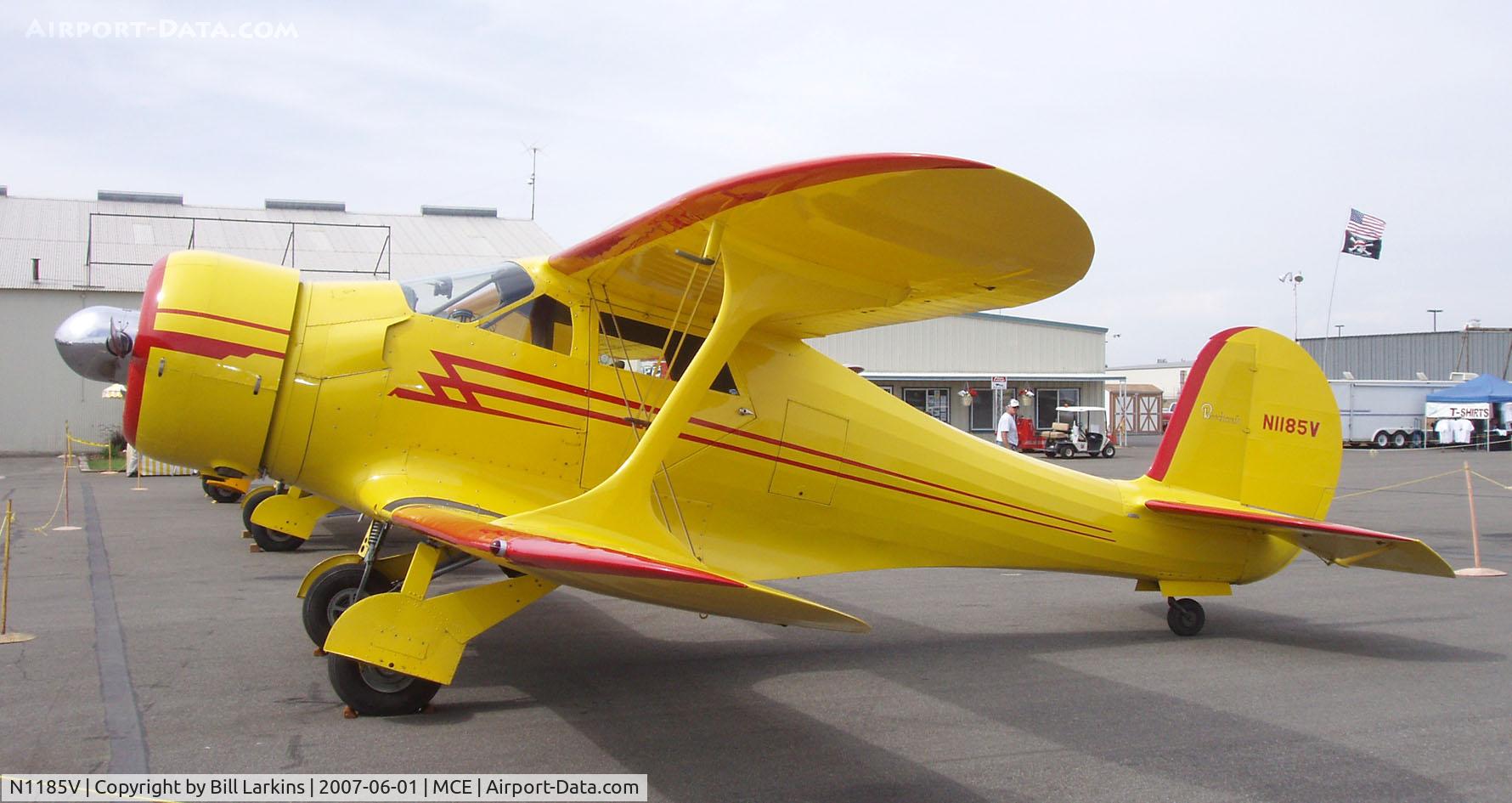 N1185V, 1944 Beech D17S Staggerwing C/N 6746, At Merced 50th Anniversary Antique Aircraft Fly-In