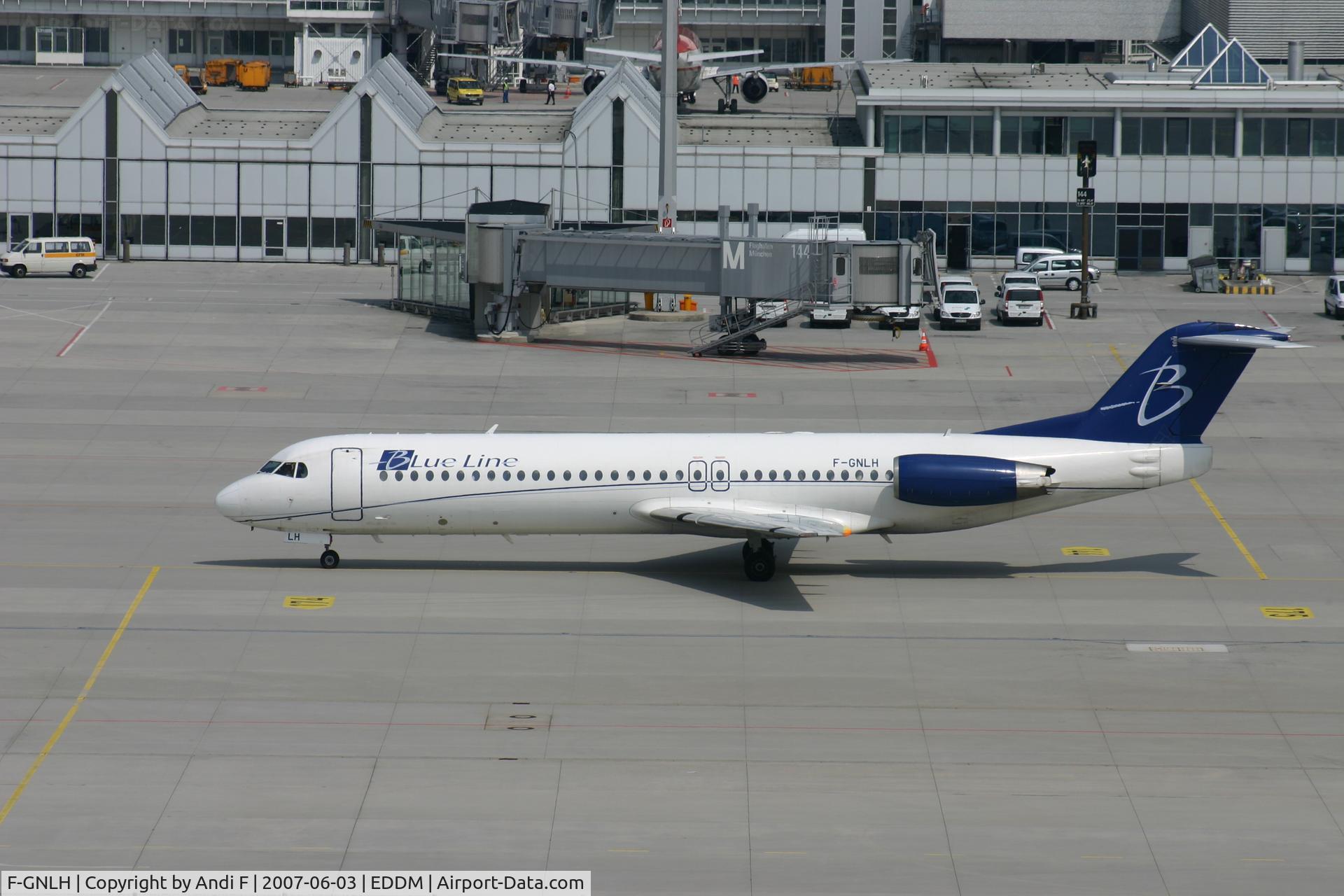F-GNLH, 1991 Fokker 100 (F-28-0100) C/N 11311, Blue Line Fokker 100