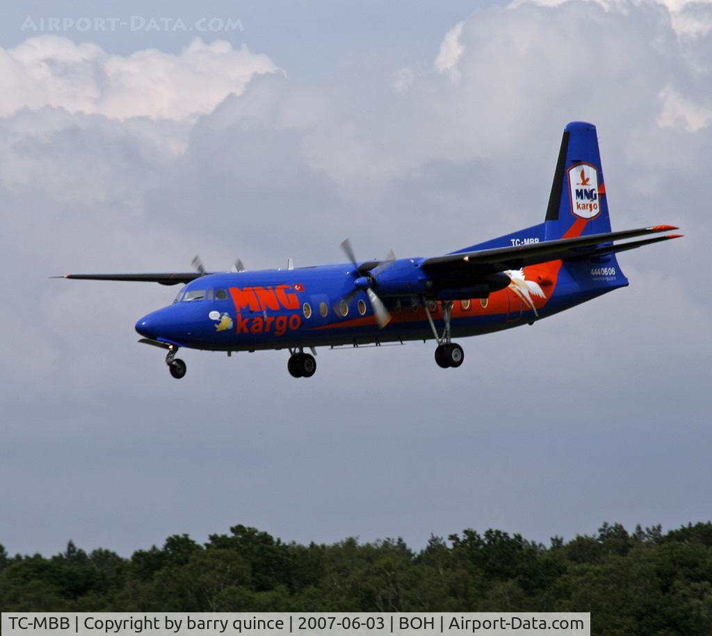 TC-MBB, 1983 Fokker F-27-500 Friendship C/N 10660, MNG KARGO F-27