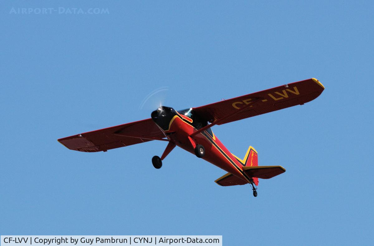CF-LVV, 1959 Silvaire 8FX C/N S-62X, Taking off. I didn't notice him until he was almost overhead.