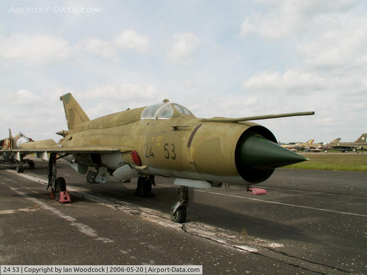 24 53, Mikoyan-Gurevich MiG-21Bis SAU C/N N75035841, Mikoyan-Gurevich MiG-21 bis/Preserved/Berlin-Gatow