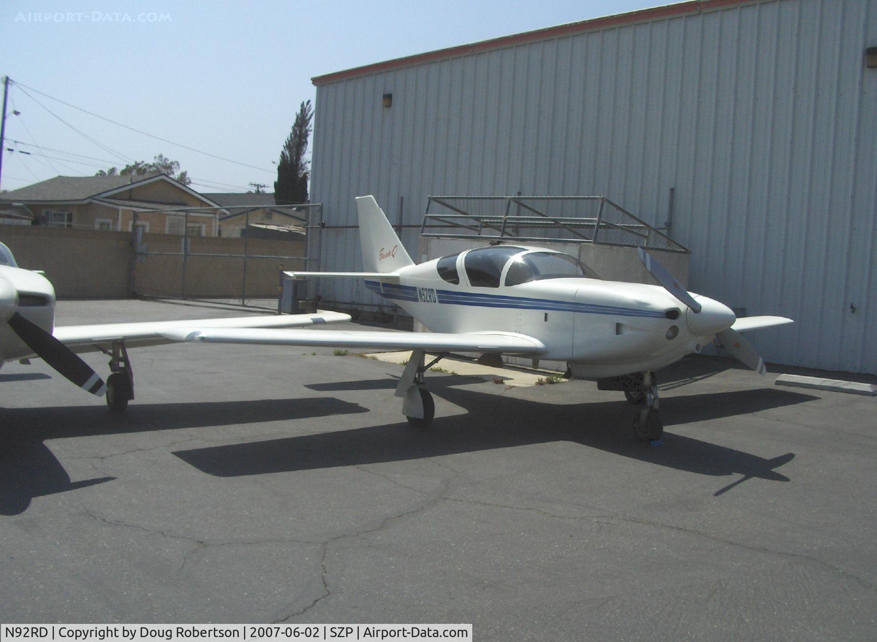 N92RD, Stoddard-Hamilton Glasair SH-2R C/N 630, 1991 Davis  GLASAIR SH-2R 'Susie Q'