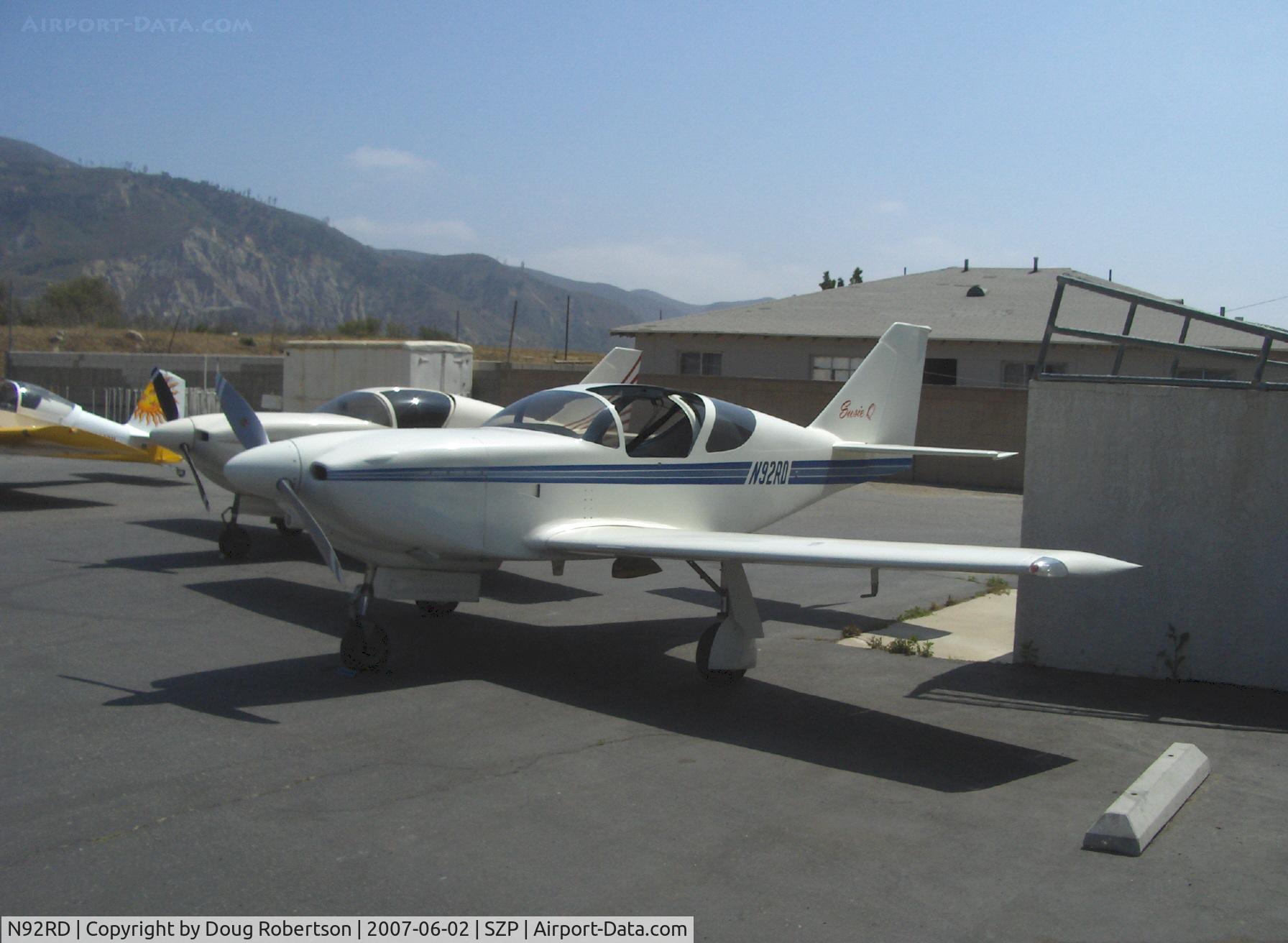 N92RD, Stoddard-Hamilton Glasair SH-2R C/N 630, 1991 Davis GLASAIR SH-2R 'Susie Q'