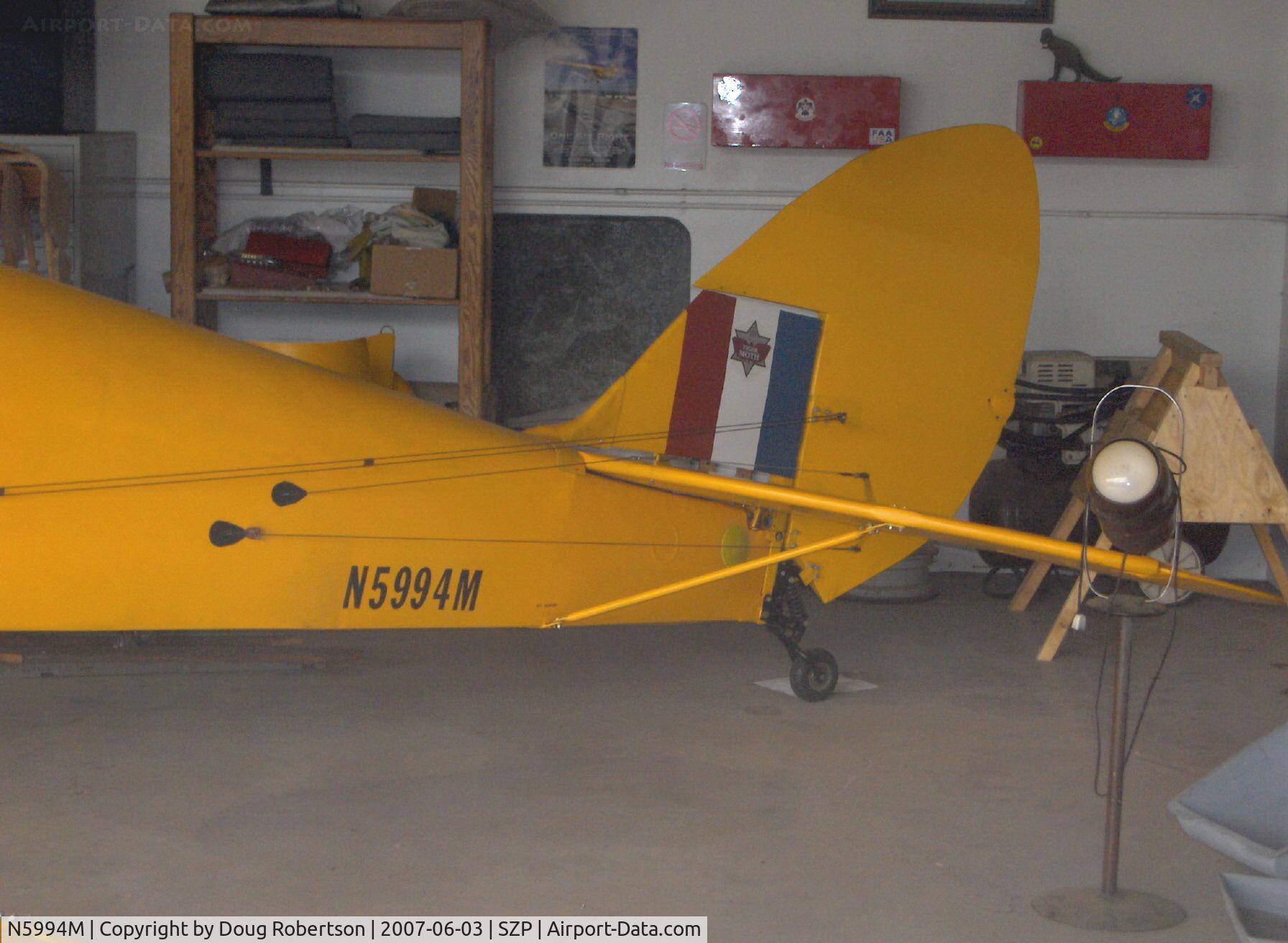 N5994M, 1942 De Havilland Canada DH-82C Tiger Moth C/N DHC1297, 1942 DeHavilland DH 82C TIGER MOTH, DH Gipsy Major 1C 142 Hp, tail data logo