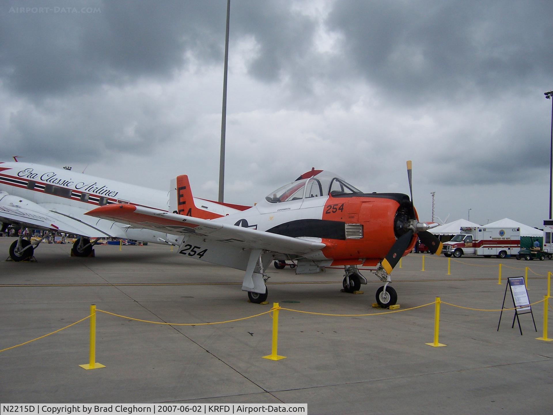 N2215D, 1957 North American T-28C Trojan C/N 252-44 (146281), Static display at Rockford Airfest 2007