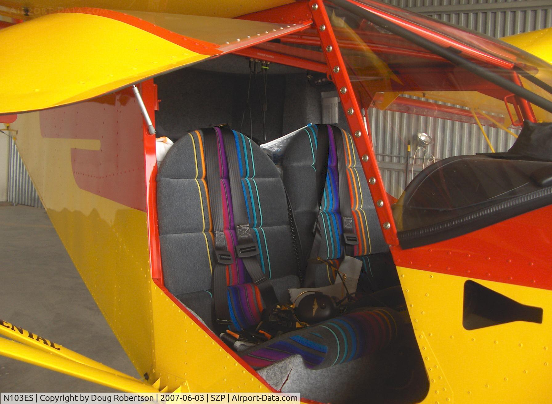N103ES, 2005 Zenair CH-701SP C/N 7-9728, 2005 Zenair STOL CH701-SP 'SKY JEEP', Rotax 912 100 Hp, cabin air duct & cabin upholstery