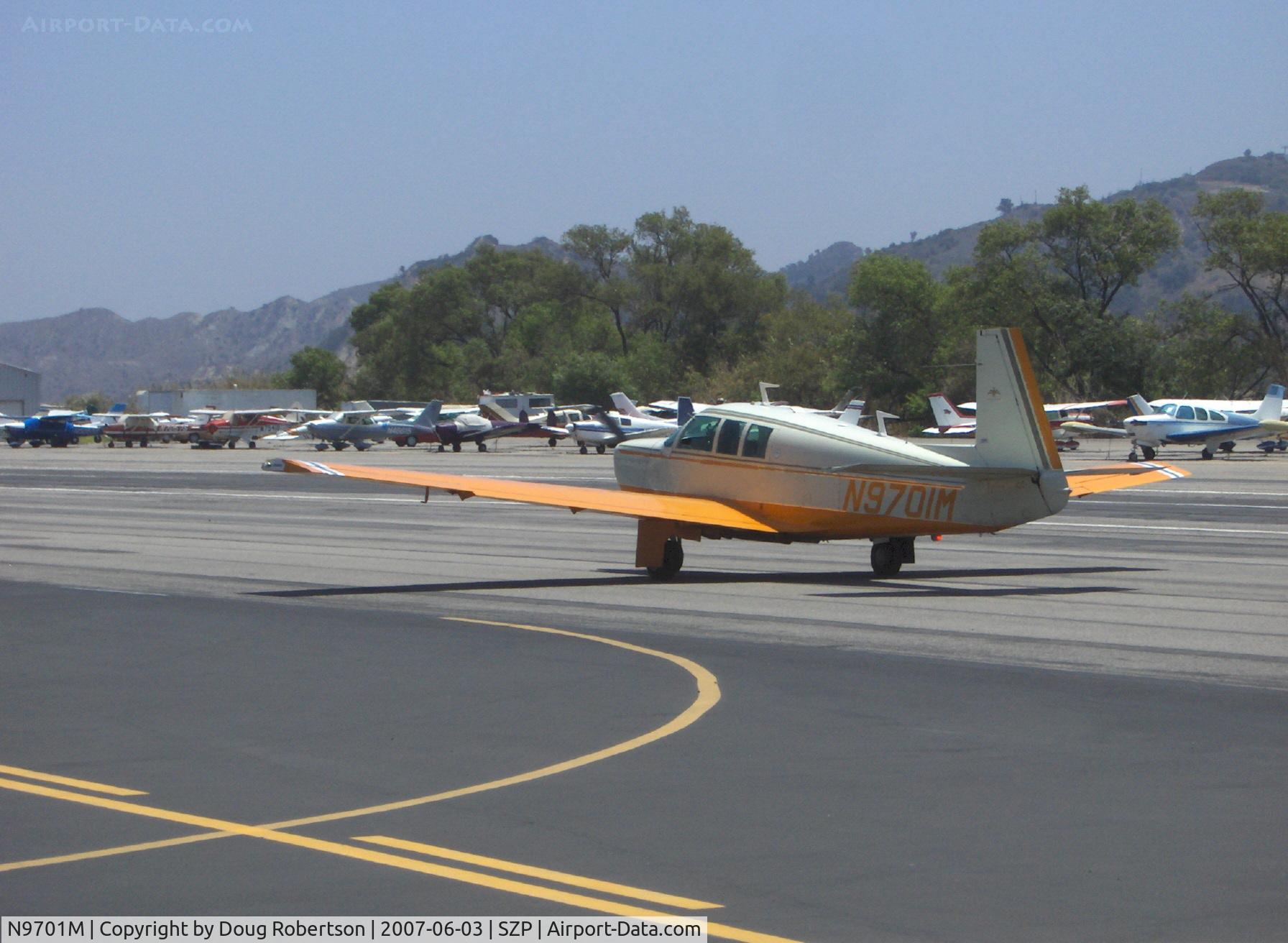 N9701M, 1967 Mooney M20F Executive C/N 670261, 1967 Mooney M20F EXECUTIVE, Lycoming IO-360 200 Hp, taxi