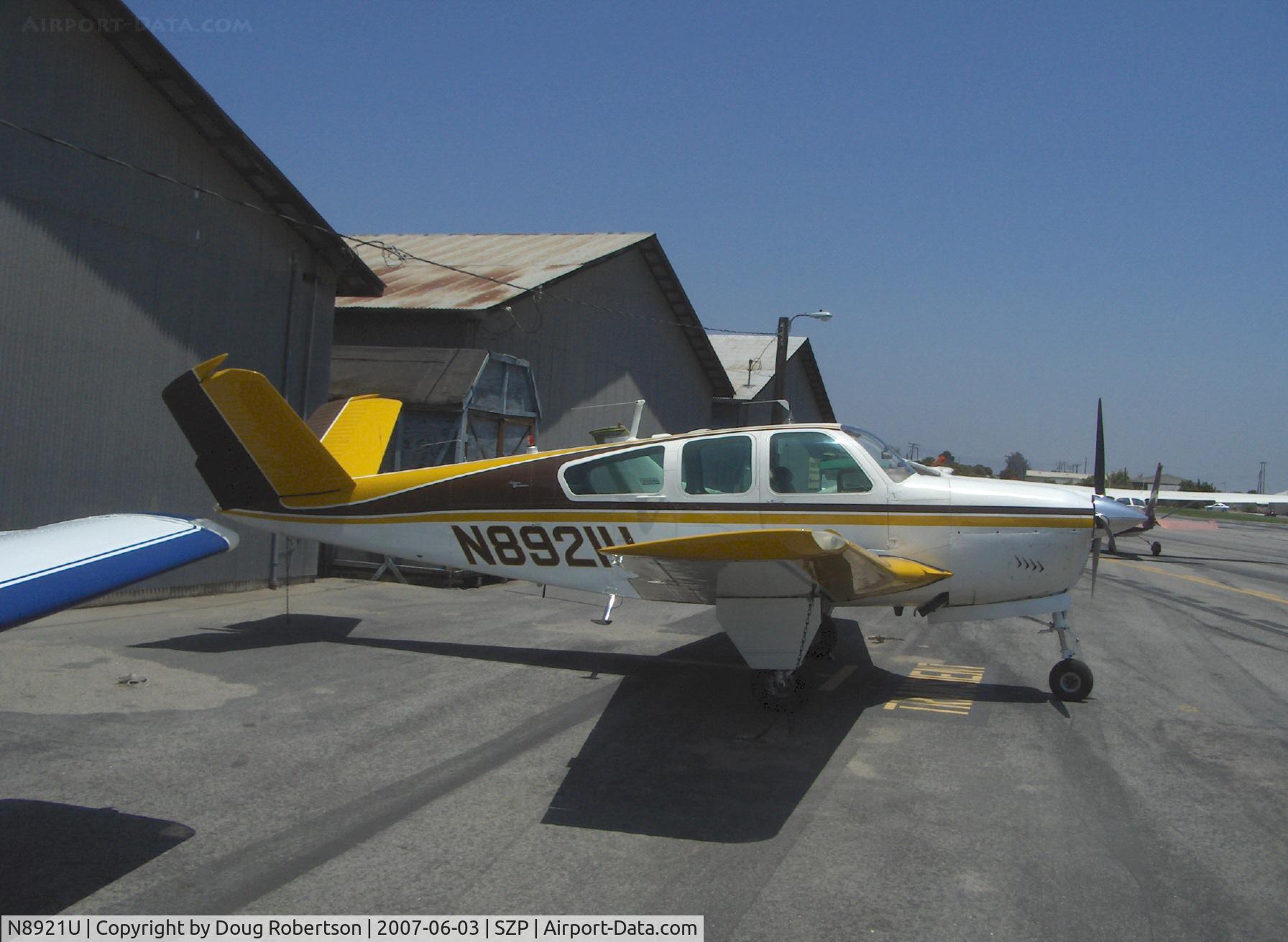 N8921U, 1965 Beech S35 Bonanza C/N D-7911, 1965 Beech S35 BONANZA, Continental IO-520-B 285 Hp