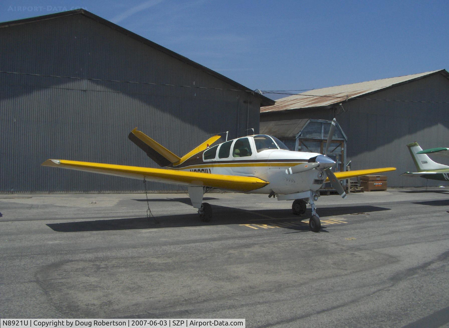 N8921U, 1965 Beech S35 Bonanza C/N D-7911, 1965 Beech S35 BONANZA, Continental IO-520-B 285 Hp