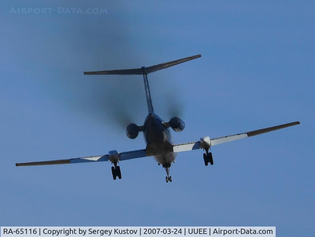 RA-65116, Tupolev Tu-134A-3 C/N 60420, Bomber is always bomber even with pax on board!
