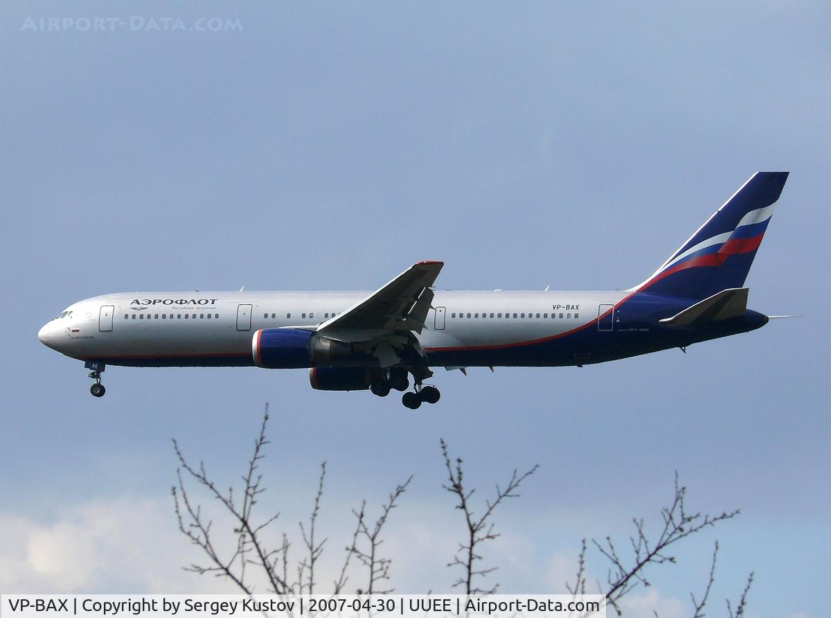 VP-BAX, 1999 Boeing 767-36N/ER/BDSF C/N 30109, One of the earliest 767s in Aeroflot