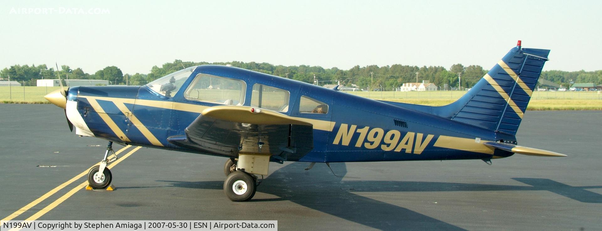 N199AV, 1981 Piper PA-28-161 C/N 28-8116283, The Old Blue and Gold at Easton...