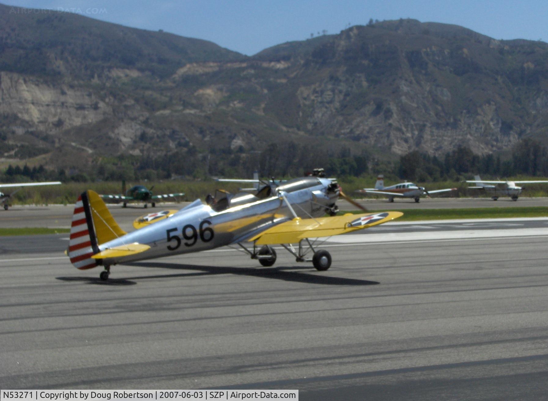 N53271, 1941 Ryan Aeronautical ST3KR C/N 1625, Ryan Aeronautical ST-3KR as PT-22, Kinner R5-540-1 160 Hp radial, taxi