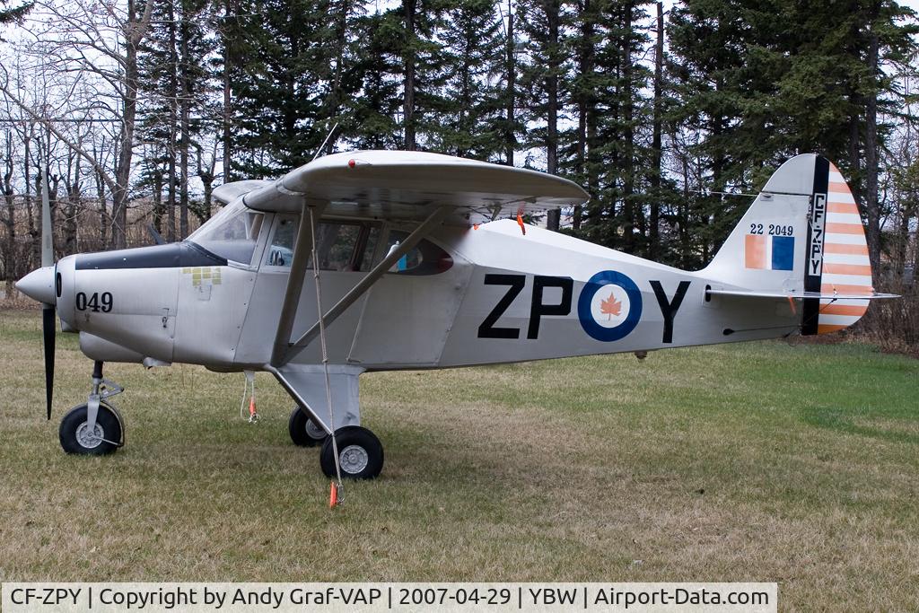 CF-ZPY, 1954 Piper PA-22-135 Tri-Pacer C/N 22-2049, Piper PA-22