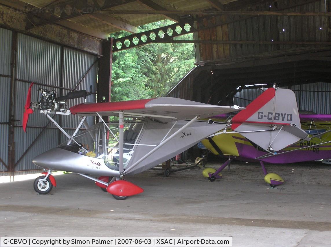G-CBVO, 2003 X'Air 582(5) C/N BMAA/HB/227, X'Air 582 in hangar at Sackville