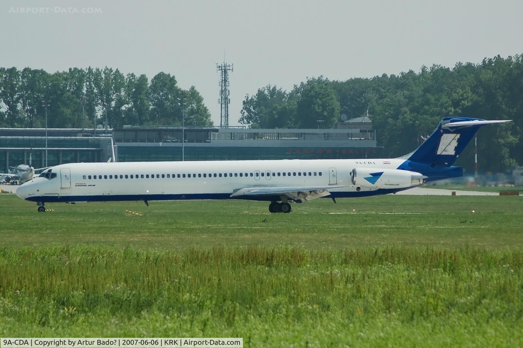 9A-CDA, 1987 McDonnell Douglas MD-83 (DC-9-83) C/N 49602, Dubrovnik Airlines