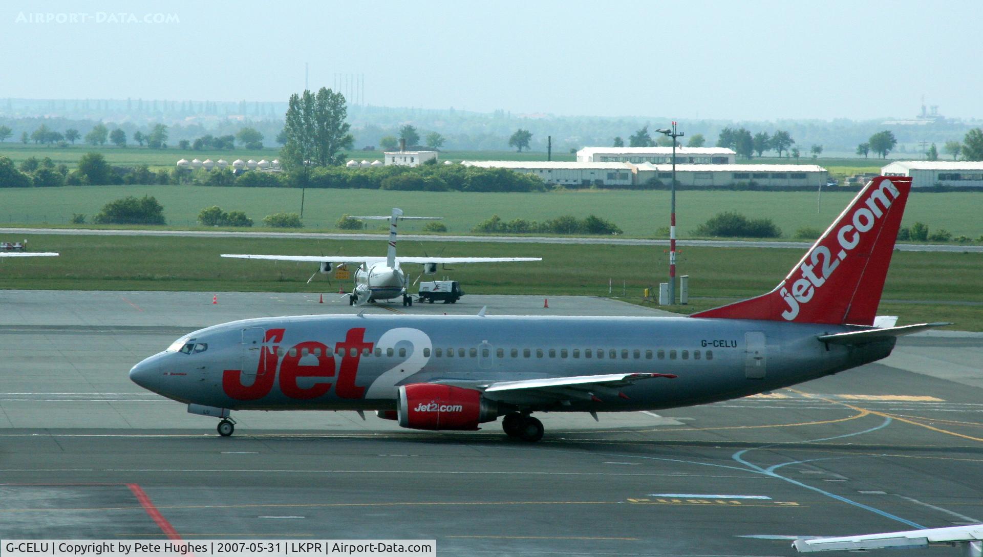 G-CELU, 1986 Boeing 737-377 C/N 23657, Jet 2 arriving at Prague