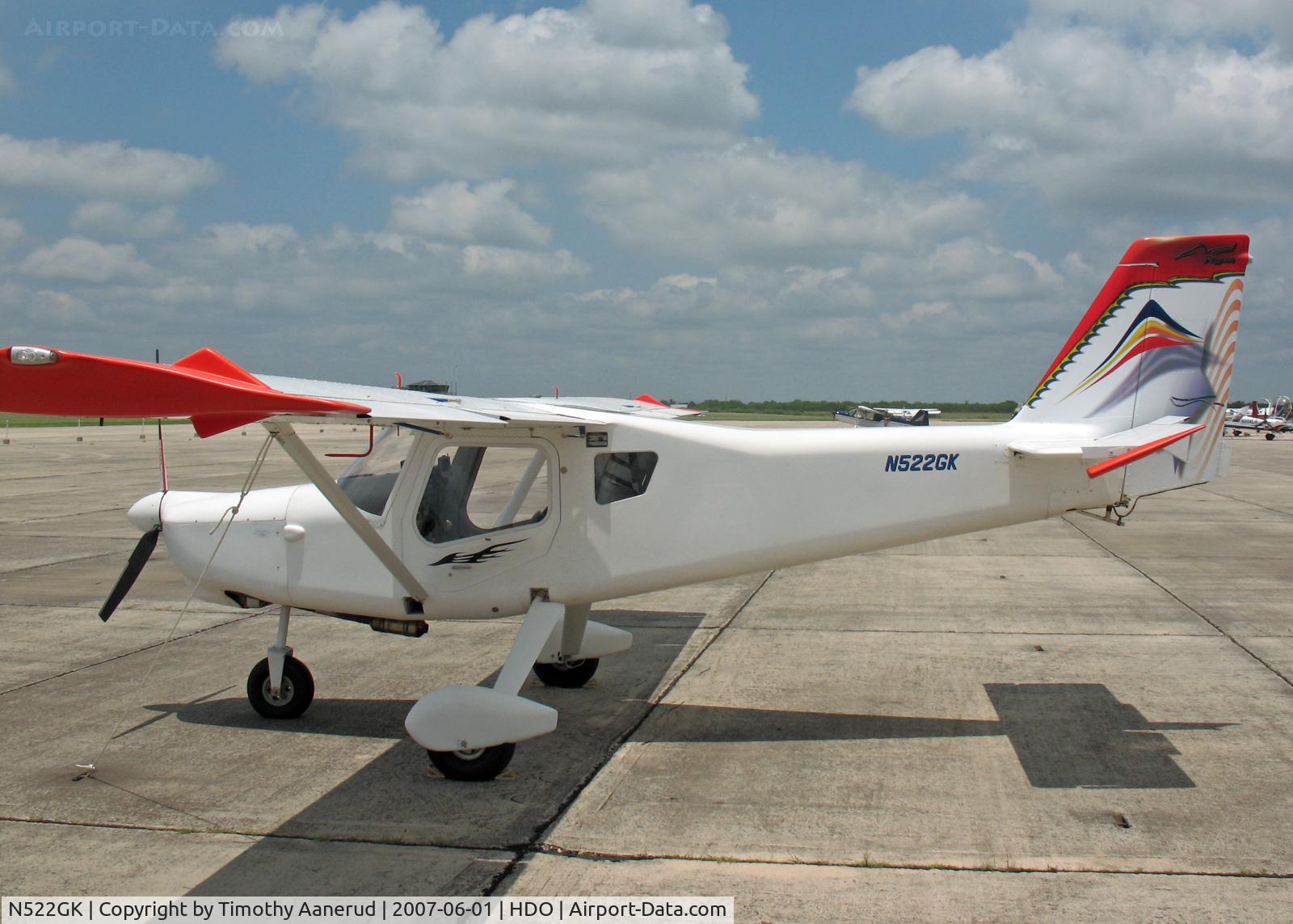 N522GK, 2003 Ultravia Pelican PL C/N 640, The EAA Texas Fly-In, the tail is not painted, it's a printed vinyl decal