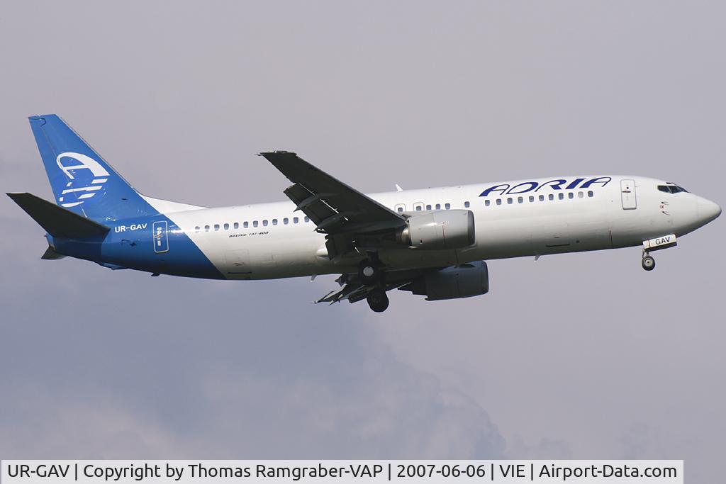 UR-GAV, 1992 Boeing 737-4C9 C/N 26437, Adria Airways Boeing 737-400