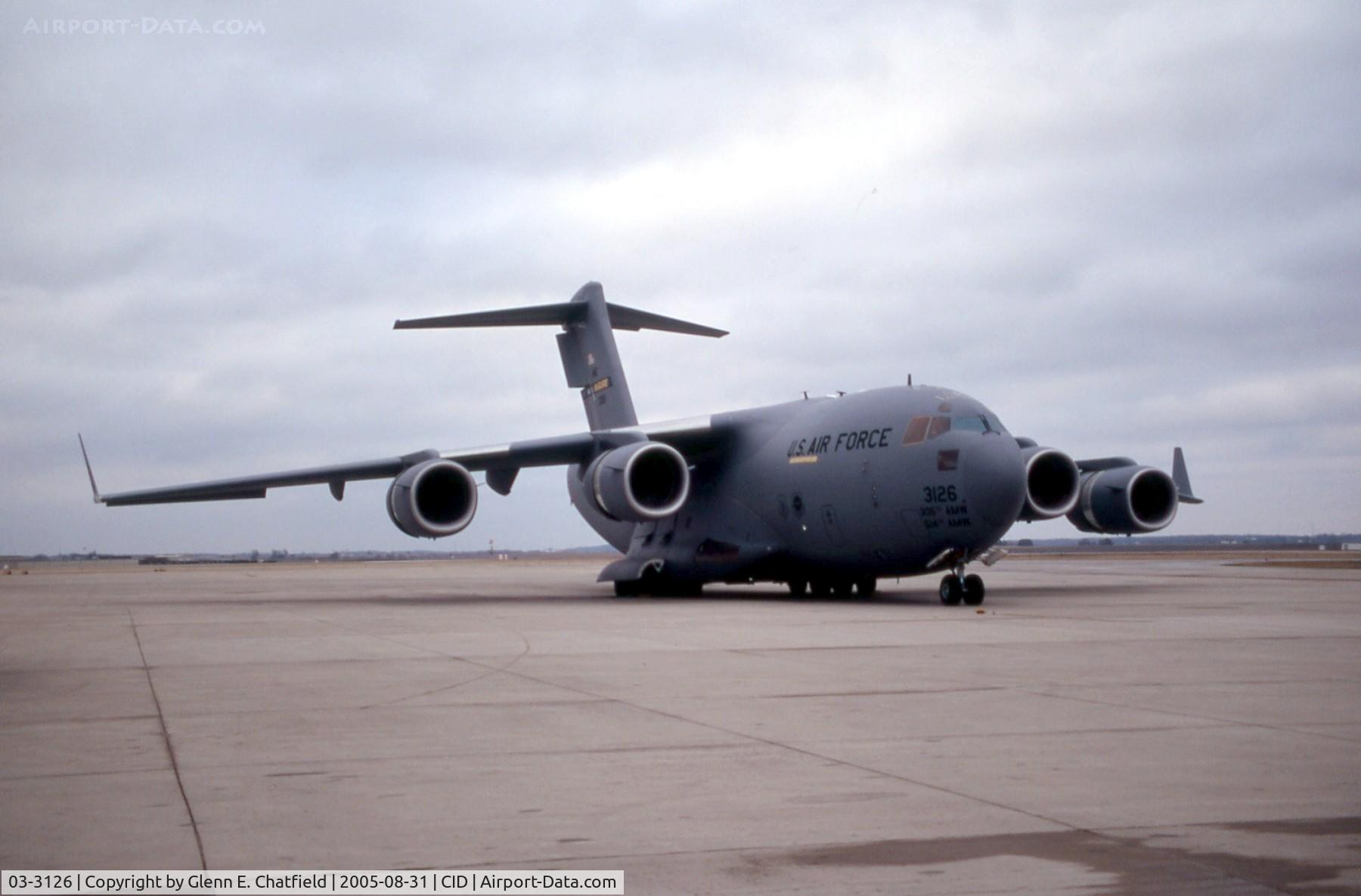 03-3126, 2003 Boeing C-17A Globemaster III C/N 50134/F133/P126, C-17A on the Landmark ramp