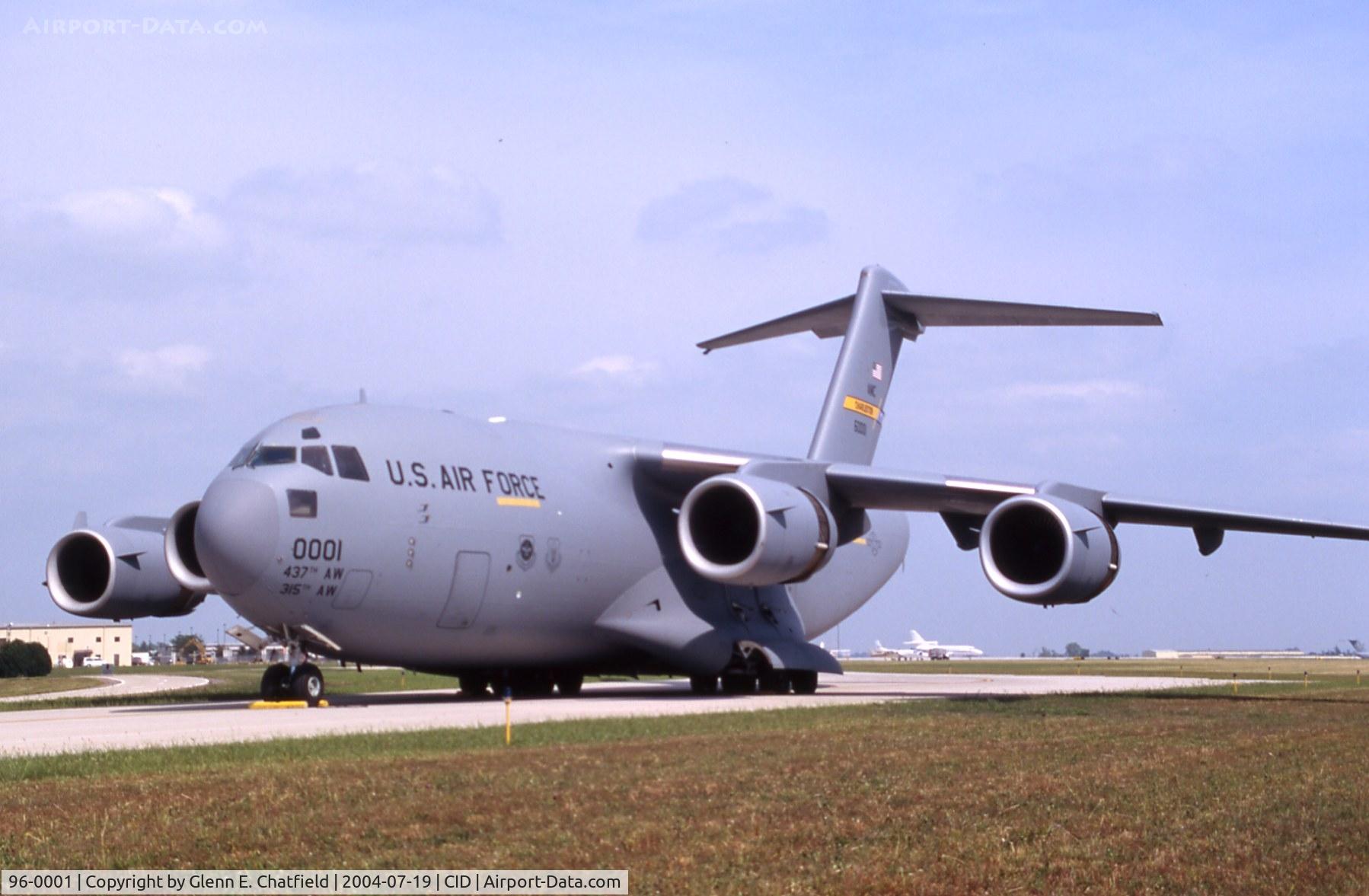 96-0001, 1996 McDonnell Douglas C-17A Globemaster III C/N P-33, C-17A on taxiway D by Rockwell-Collins