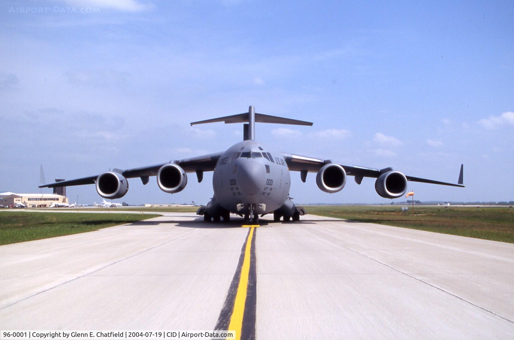 96-0001, 1996 McDonnell Douglas C-17A Globemaster III C/N P-33, C-17A on taxiway D by Rockwell-Collins
