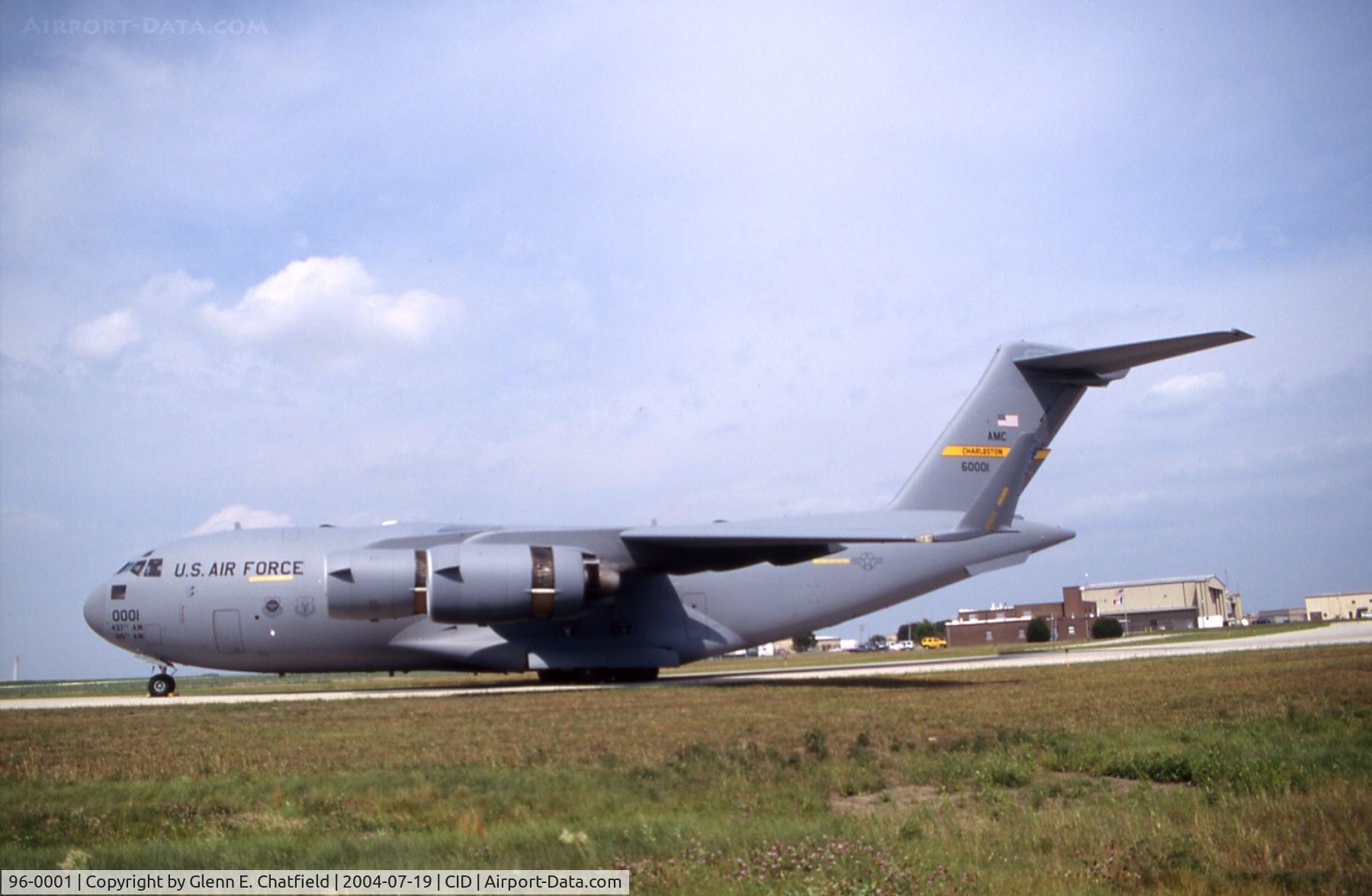 96-0001, 1996 McDonnell Douglas C-17A Globemaster III C/N P-33, C-17A on taxiway D by Rockwell-Collins