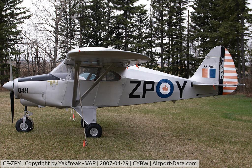 CF-ZPY, 1954 Piper PA-22-135 Tri-Pacer C/N 22-2049, Piper 22