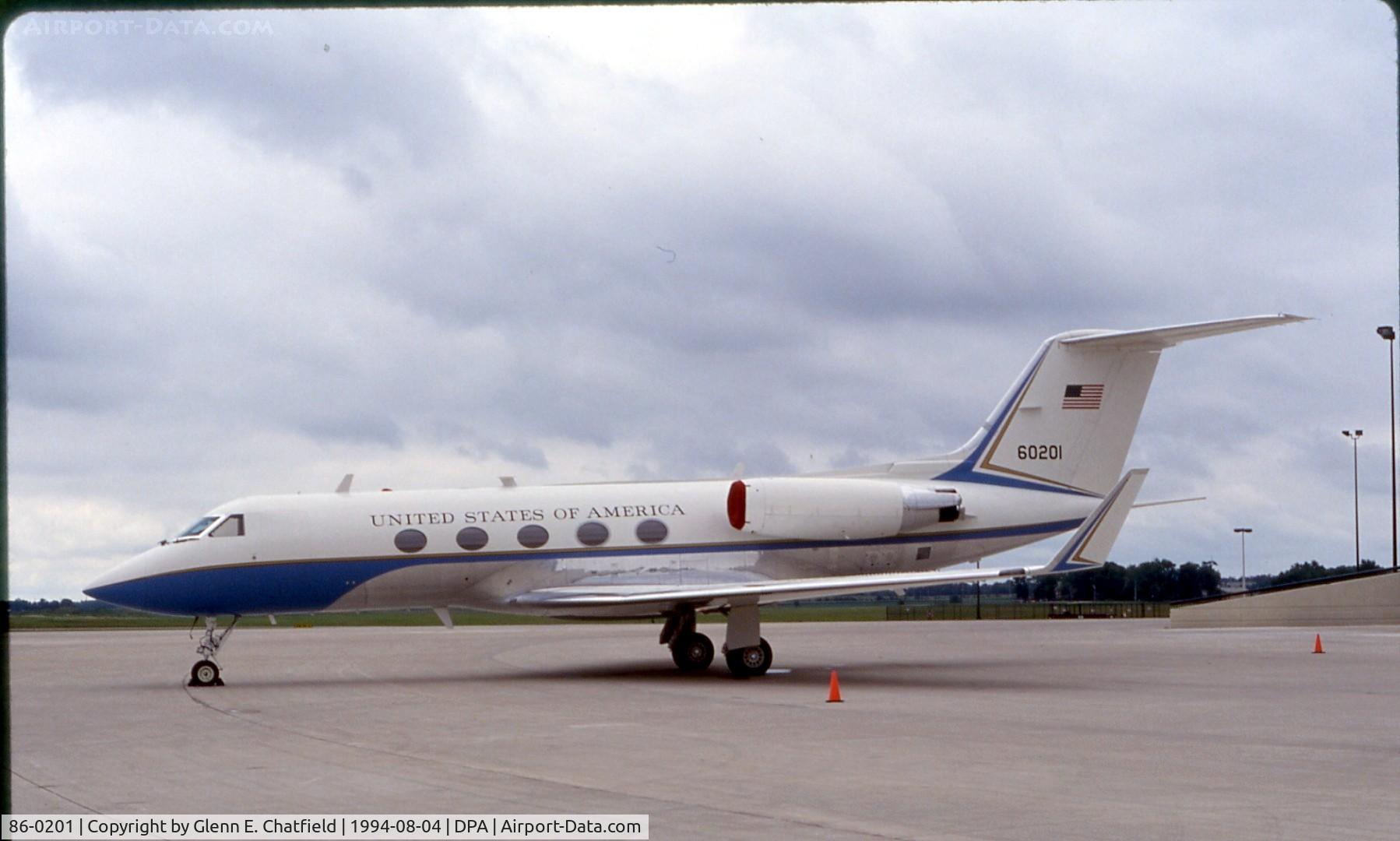 86-0201, 2007 Gulfstream Aerospace C-20B (Gulfstream III) C/N 470, C-20B in front of the Flight Center