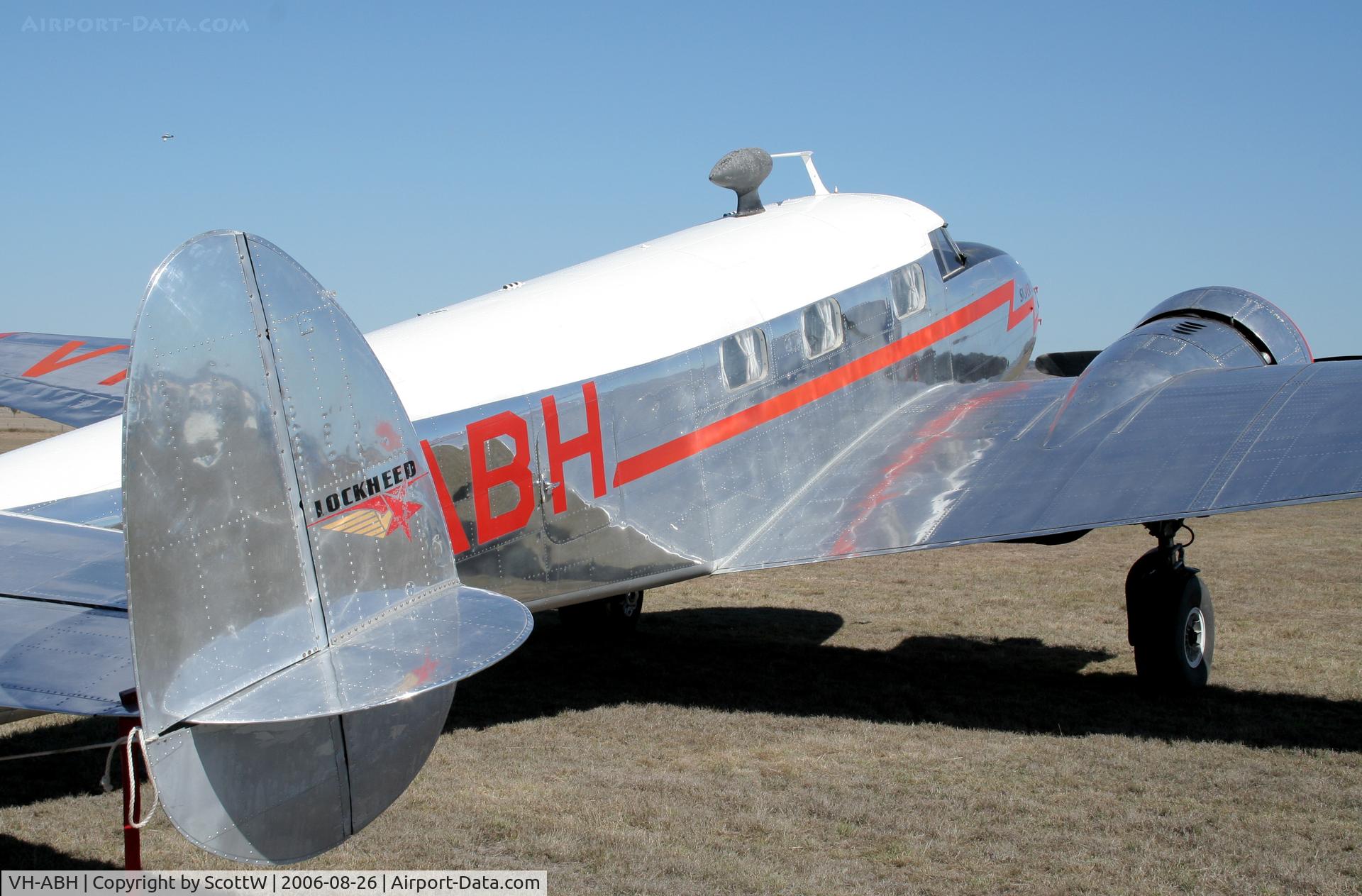 VH-ABH, 1937 Lockheed 12A Electra Junior C/N 1236, image taken at the 15th annual festival of flight Watts Bridge Memorial Airfield QLD