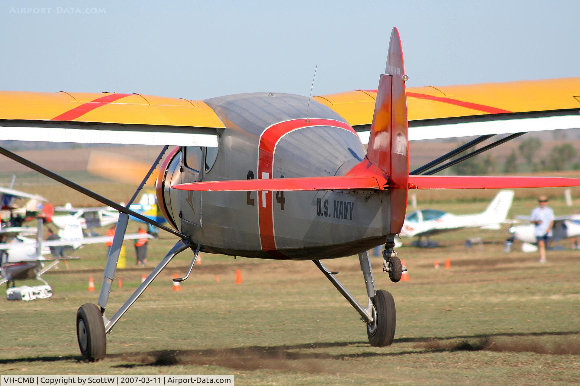 VH-CMB, 1942 Fairchild UC-61A Argus II (24W-41A) C/N 362, image taken at a aprivate airfield Clifton S.E QLD Australia
