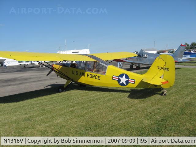 N1316V, 1947 Aeronca 7BCM C/N 7BCM-446, Kenton, OH breakfast fly-in.  Post war 85 HP L16 (military Champ)
