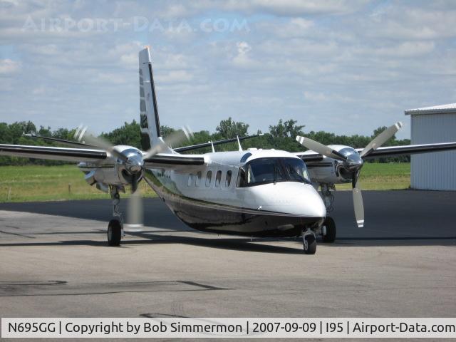N695GG, Gulfstream American 695A C/N 96036, Departing Kenton, OH