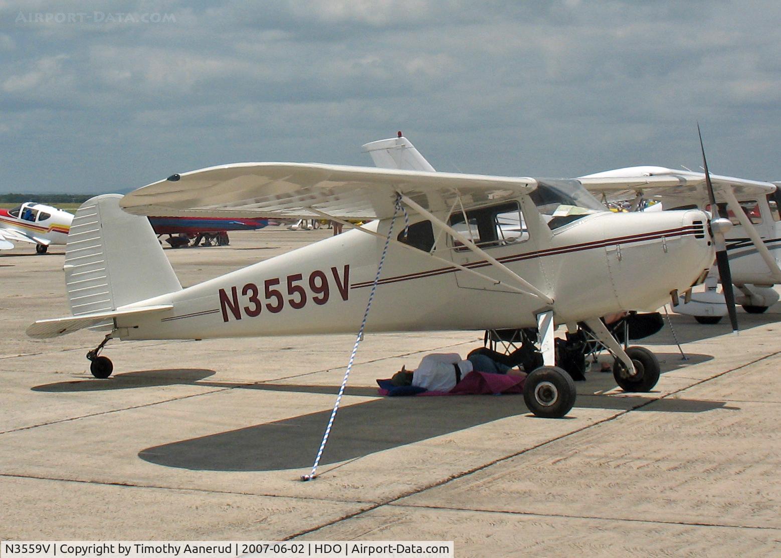 N3559V, 1948 Cessna 140 C/N 14834, 1948 Cessna 140, c/n 14834, Escaping the heat at The EAA Texas Fly-In