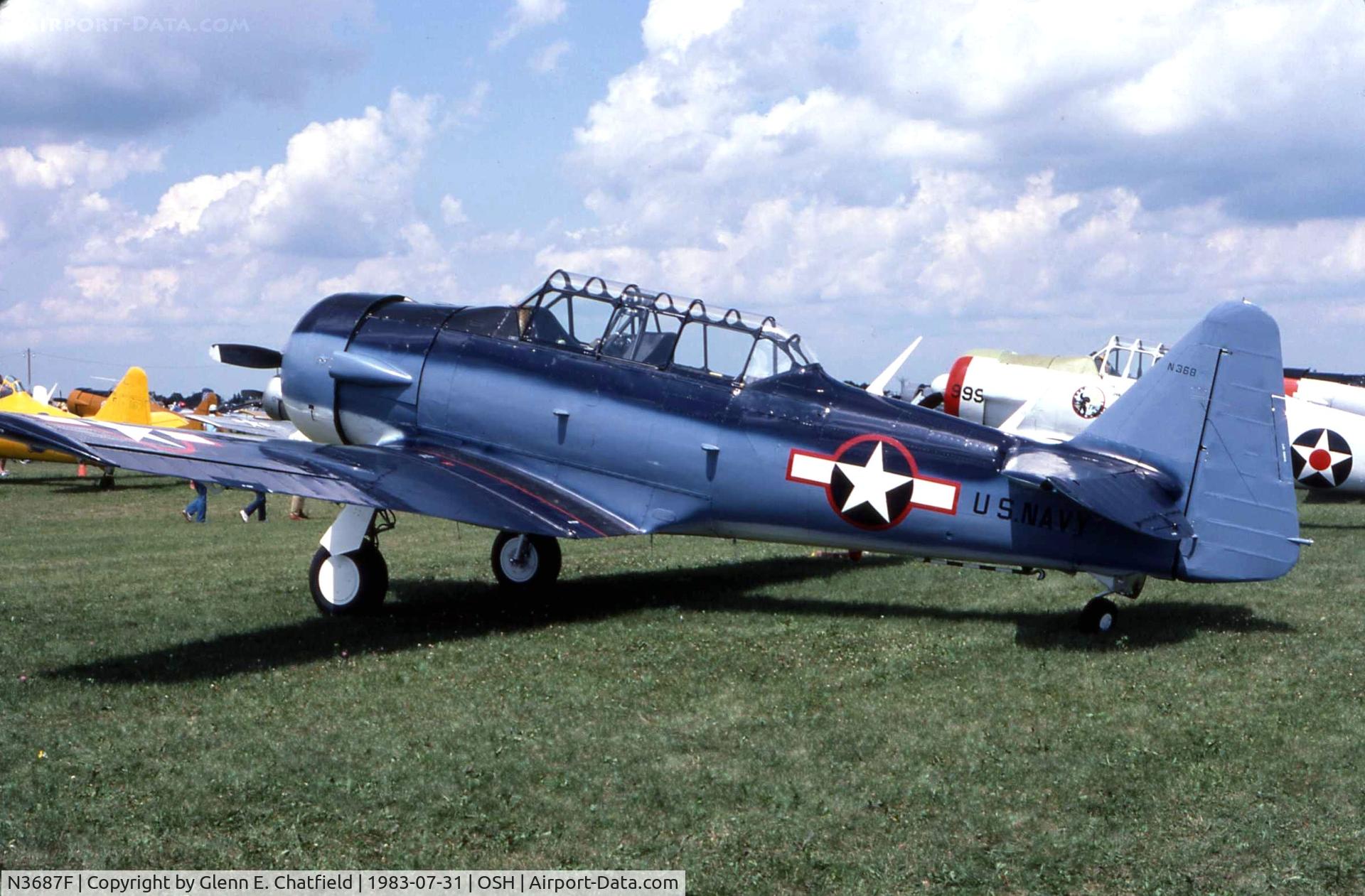 N3687F, 1958 North American SNJ-5 Texan Texan C/N 88-15902, At the EAA Fly In