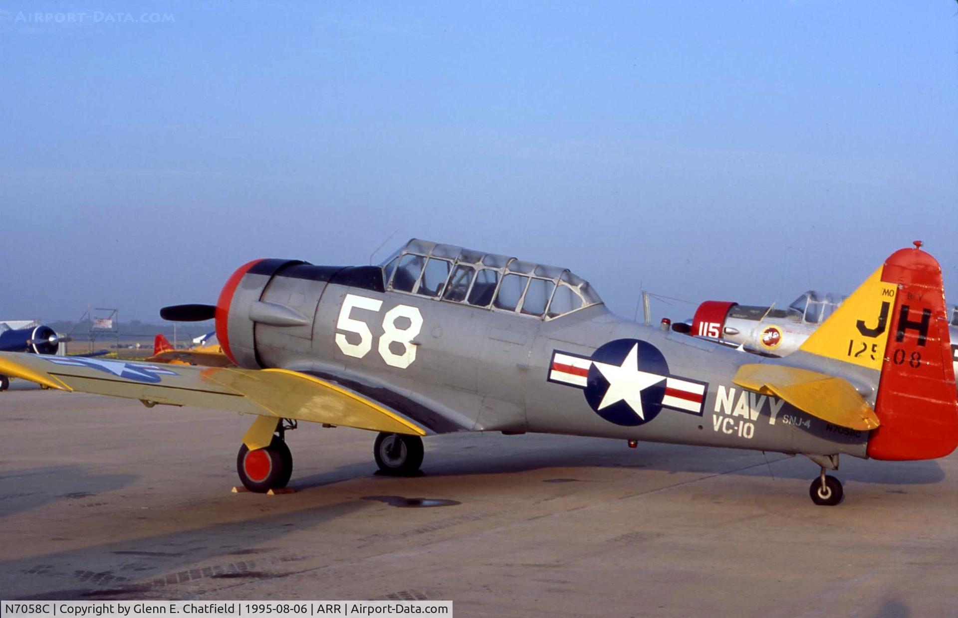 N7058C, North American AT-6C C/N 27352, At the Freedom Flight celebration