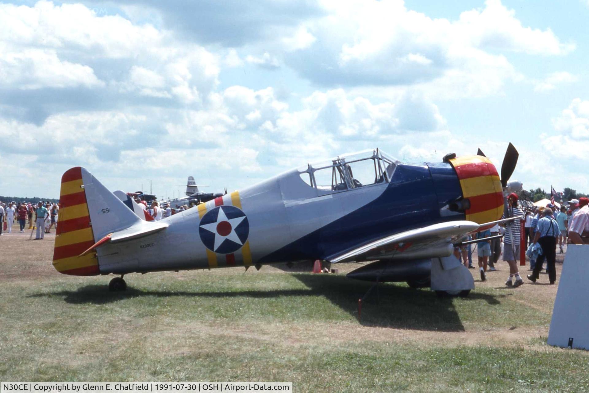N30CE, North American AT-6 C/N 8812956, SNJ-4 27560 was converted to look like a P-64.  Ex-N30CE It is now in Thailand.