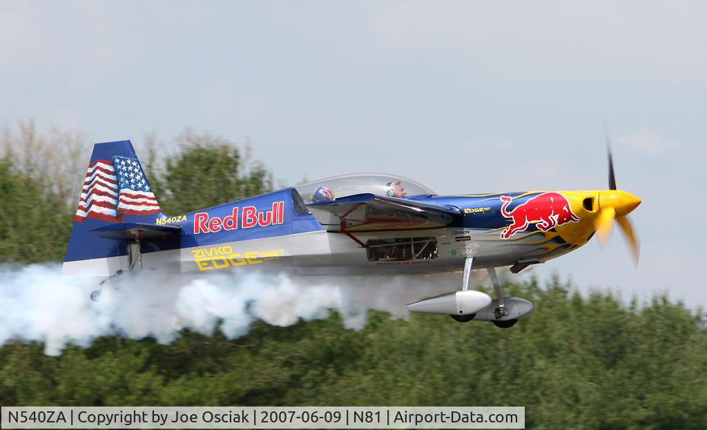 N540ZA, Zivko Edge 540-T C/N 0010, Putting on some smoke in Hammonton,NJ
