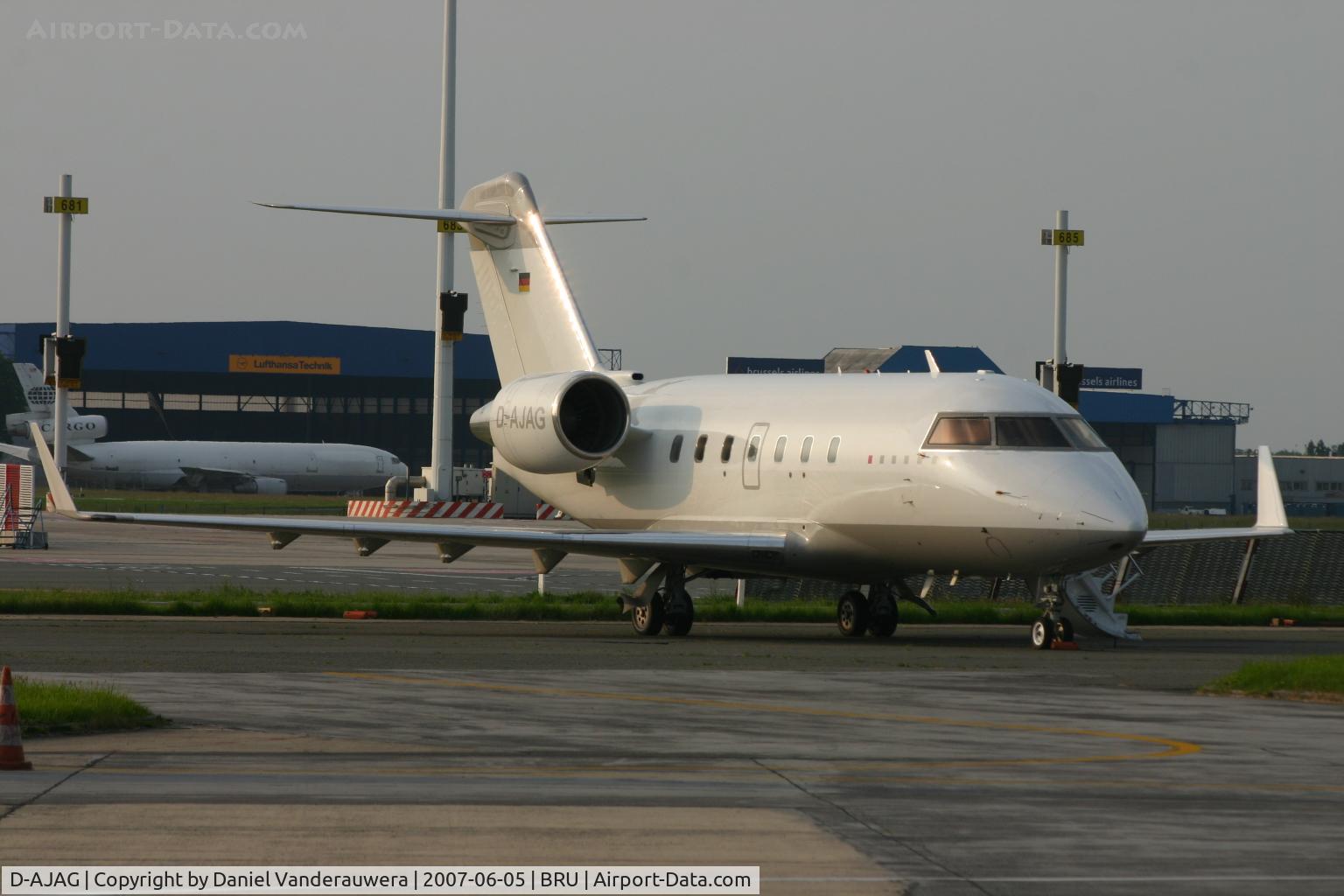 D-AJAG, 2001 Bombardier Challenger 604 (CL-600-2B16) C/N 5528, on ABELAG apron