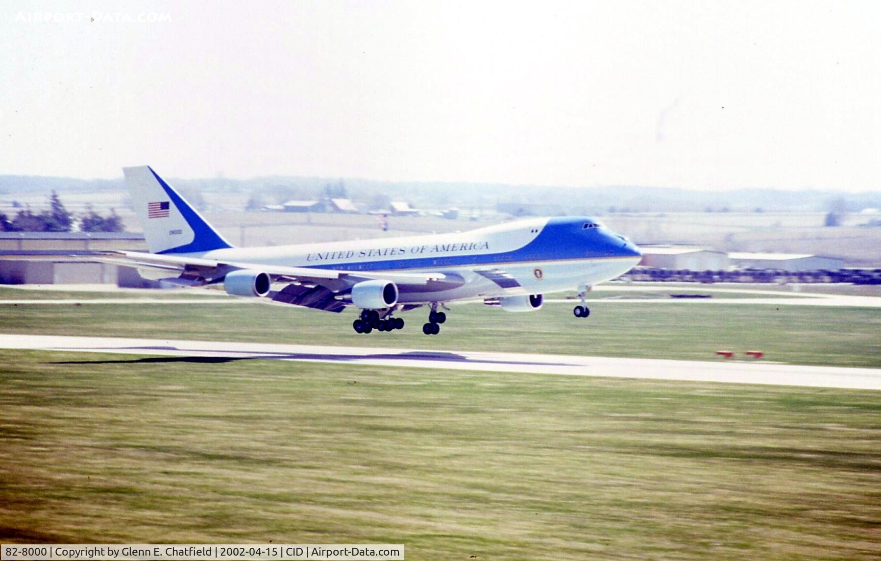 82-8000, 1987 Boeing VC-25A (747-2G4B) C/N 23824, Air Force One landing runway 27