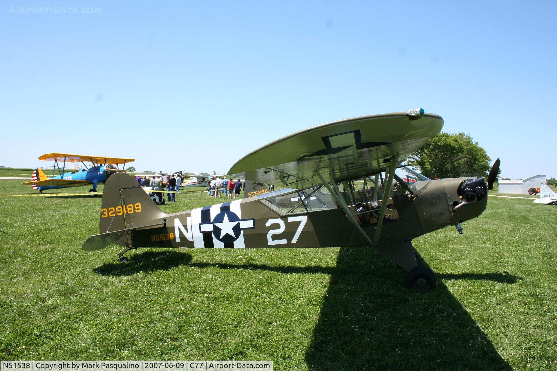 N51538, 1945 Piper J3C-65 Cub C/N 10480, Piper L-4