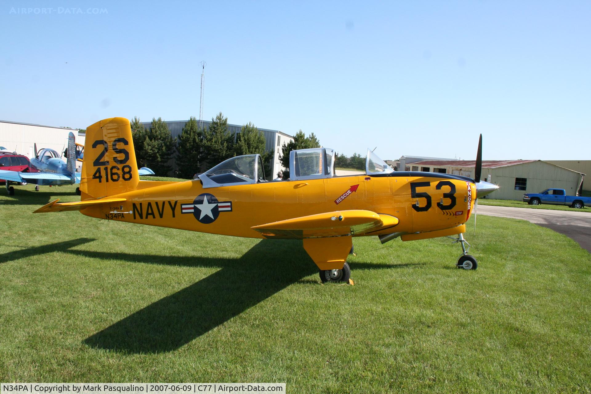 N34PA, 1955 Beech T-34A (A45) Mentor Mentor C/N G-268, Beech T-34A