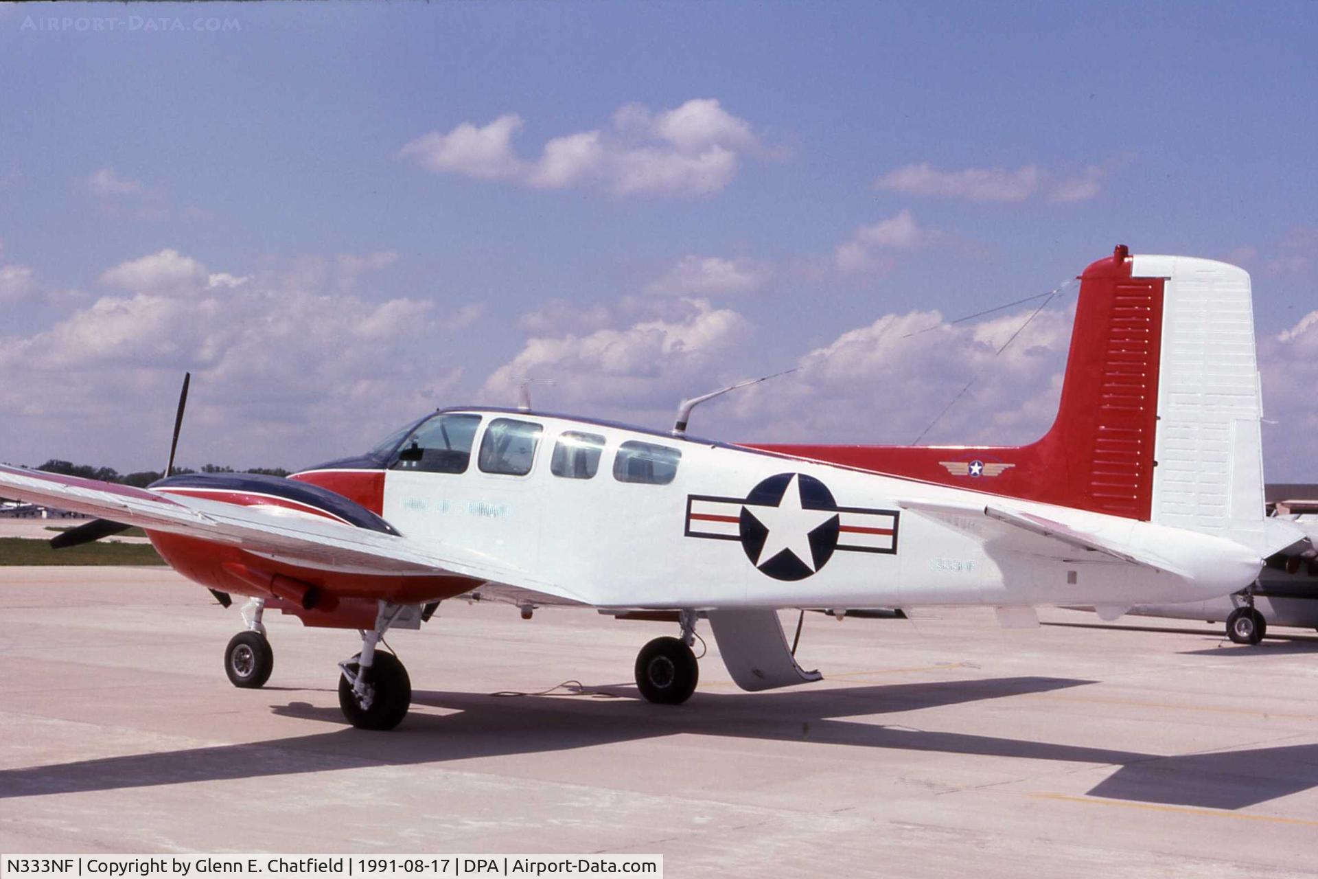 N333NF, 1960 Beech D50E Twin Bonanza C/N DH-302, ex-N333NF, warbird wannabe
