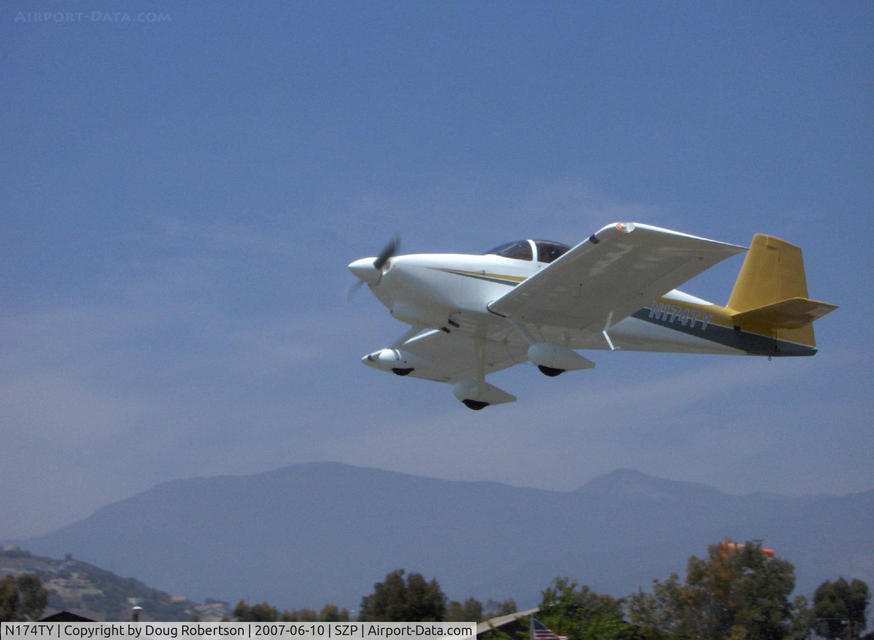N174TY, 2004 Vans RV-7A C/N 70331, 2004 Yaberg VAN's RV-7A, takeoff climb Rwy 22