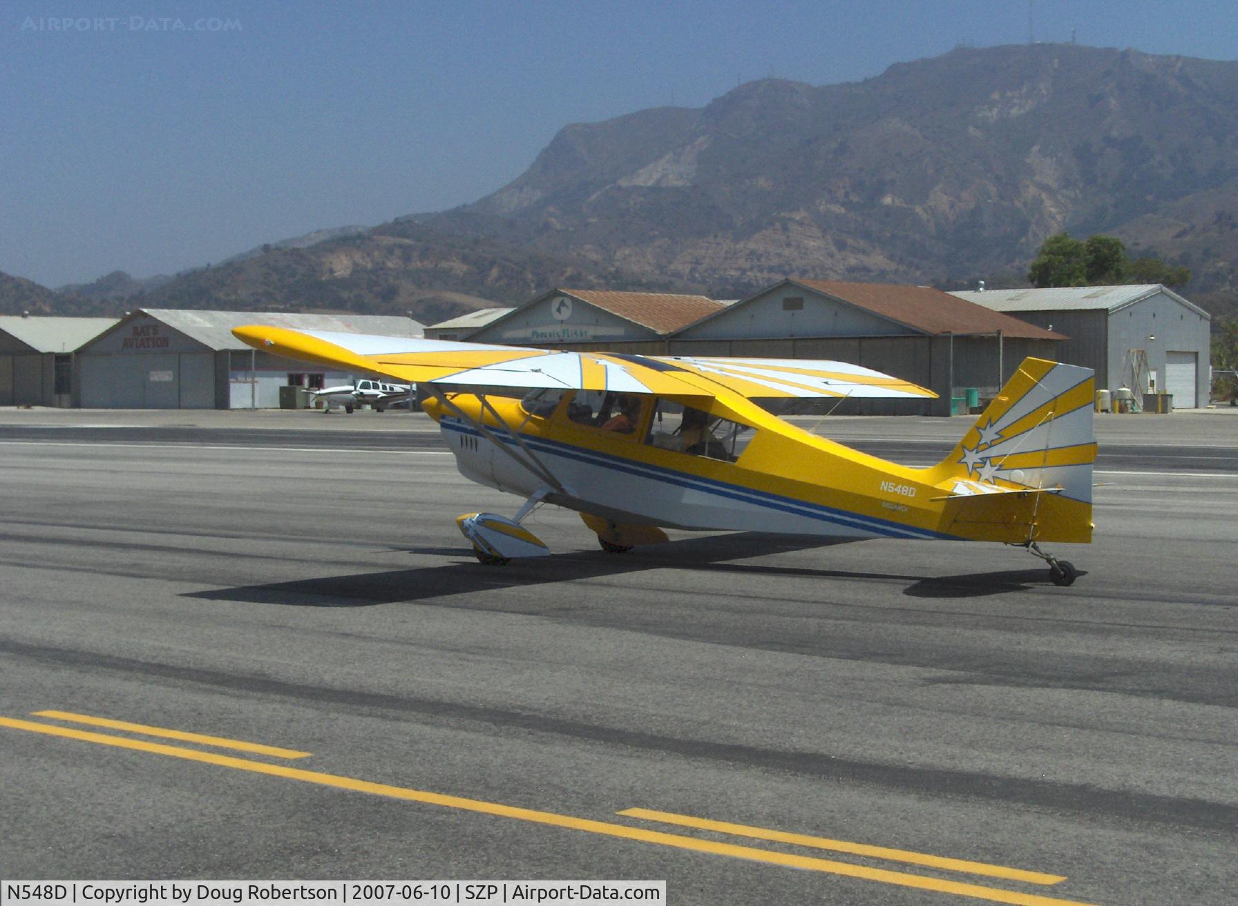 N548D, 1979 Bellanca 8KCAB Super Decathlon C/N 513-79, 1979 Bellanca 8KCAB DECATHLON, Lycoming AEIO-320 160 Hp, taxi to Rwy 22