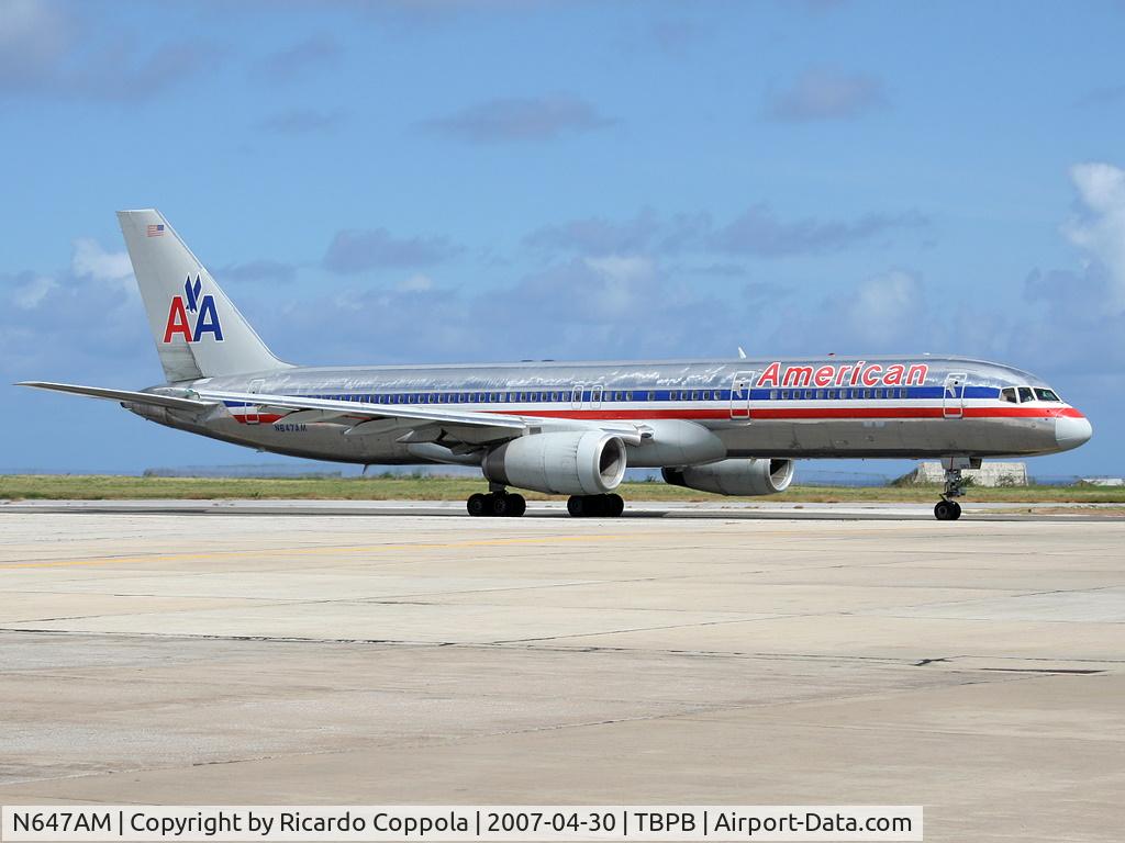 N647AM, 1991 Boeing 757-223 C/N 24605, Picture taken at Bridgetown (Christ Church) - Grantley Adams (Seawell) International (BGI / TBPB)