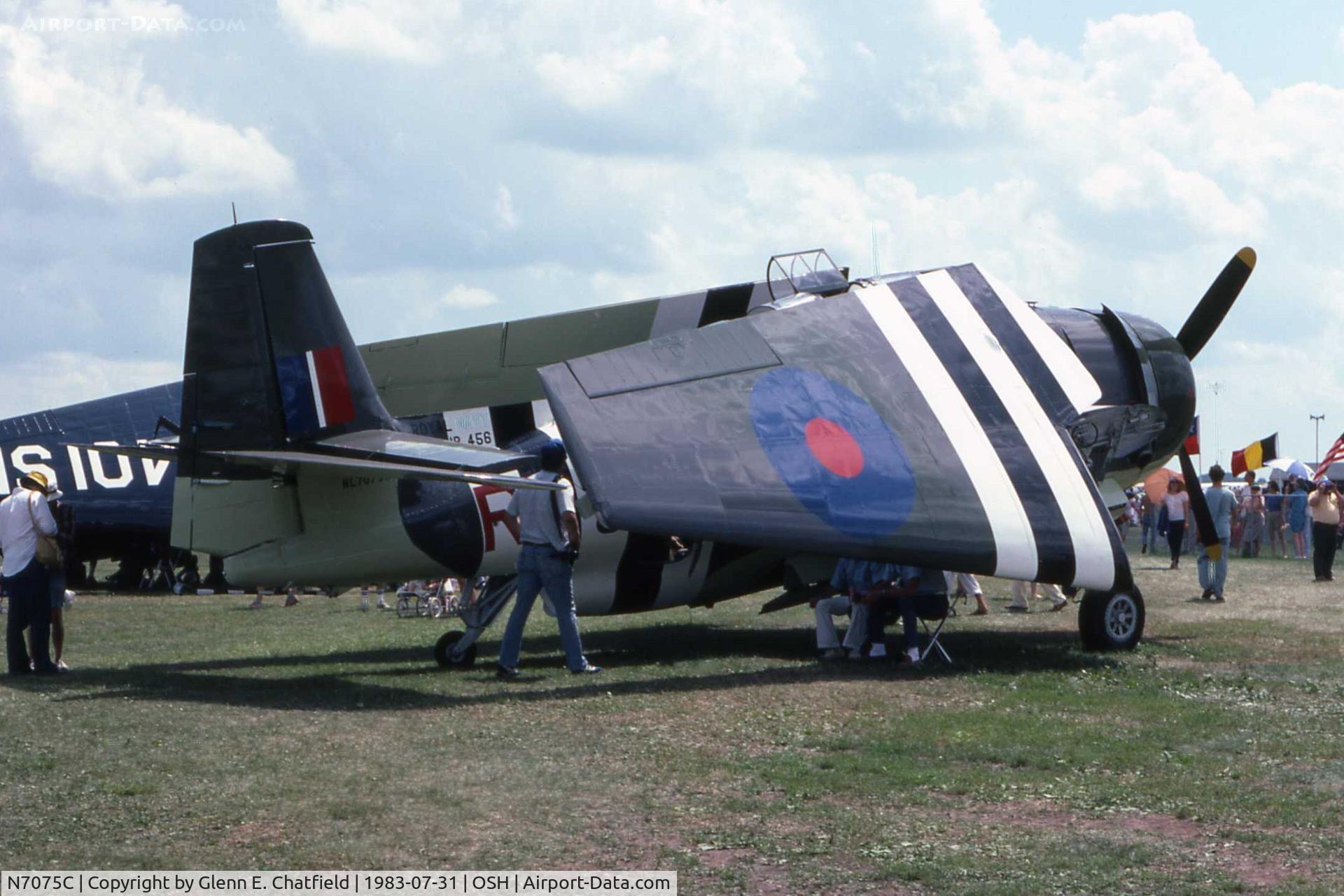 N7075C, 1945 Grumman TBM-3E Avenger C/N 53785, At the EAA Fly In