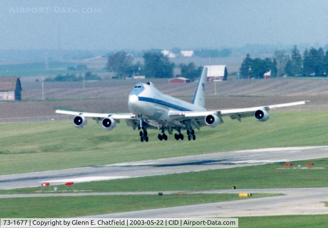 73-1677, 1973 Boeing E-4B C/N 20683, E-4B doing touch and go on runway 9