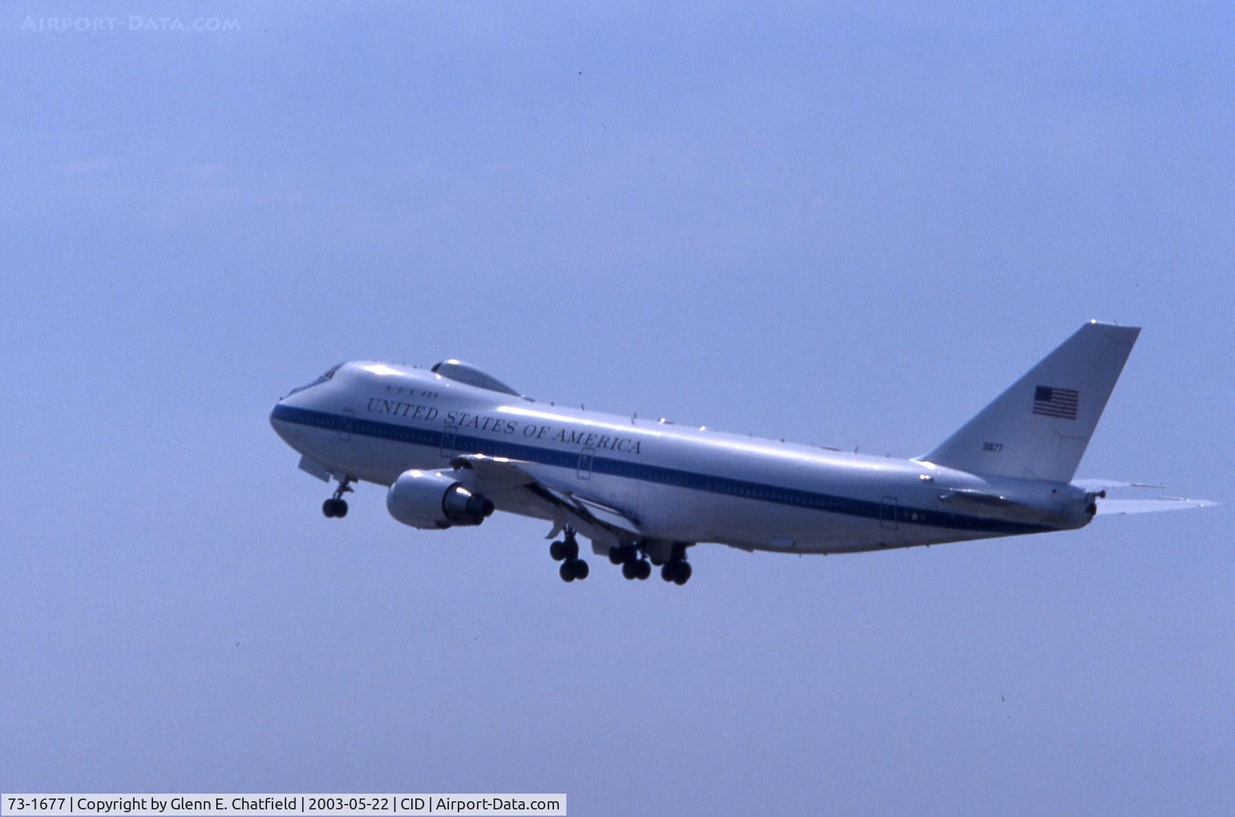 73-1677, 1973 Boeing E-4B C/N 20683, E-4B doing touch and go on runway 9