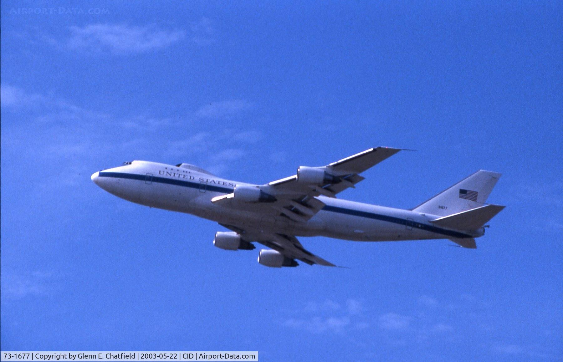 73-1677, 1973 Boeing E-4B C/N 20683, E-4B doing touch and go on runway 9
